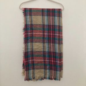 Plaid oversized wrap/scarf